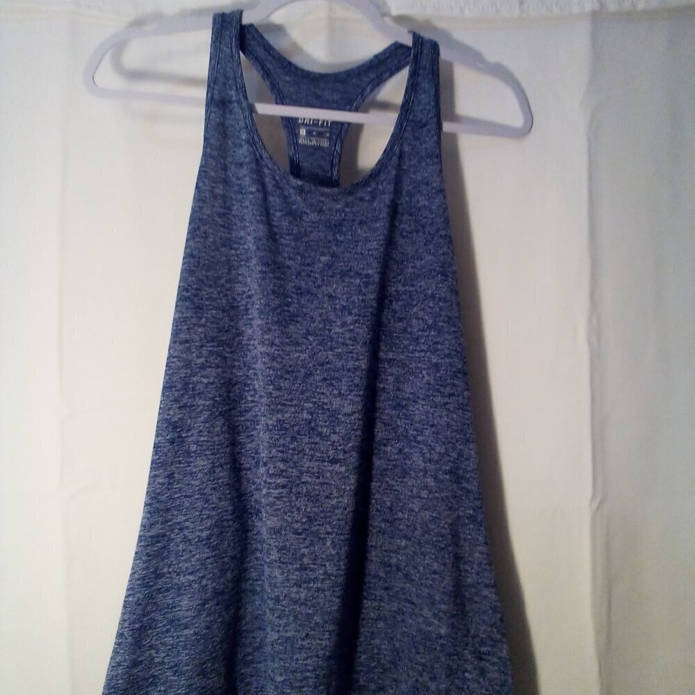 Nike Dri-Fit Women M Sleeveless Active Athletic Workout Blue